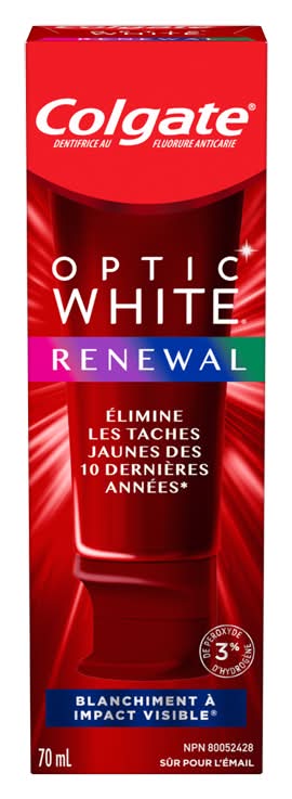 Colgate renouvellement blanc optique à fort impact (70 ml) - optic white renewal toothpaste (70 ml)