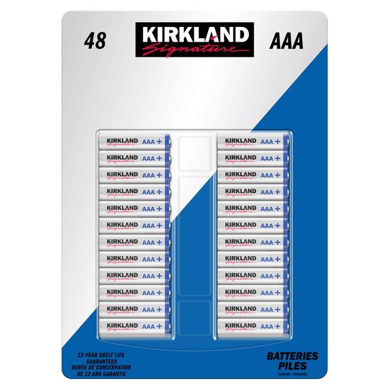 Kirkland Signature Alkaline Aaa Plus Batteries (48 ct)