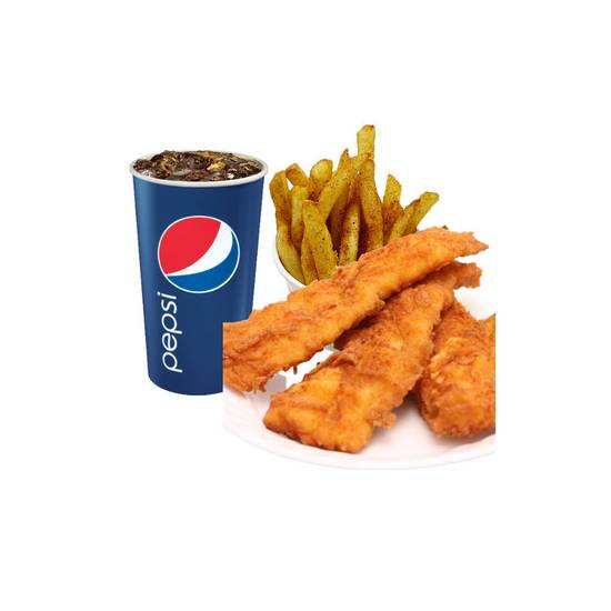 Fried Flounder Combo (3 Pcs) 炸鱼套餐