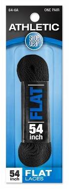 Shoe Gear Flat Athletic Shoe Laces - Black 54"