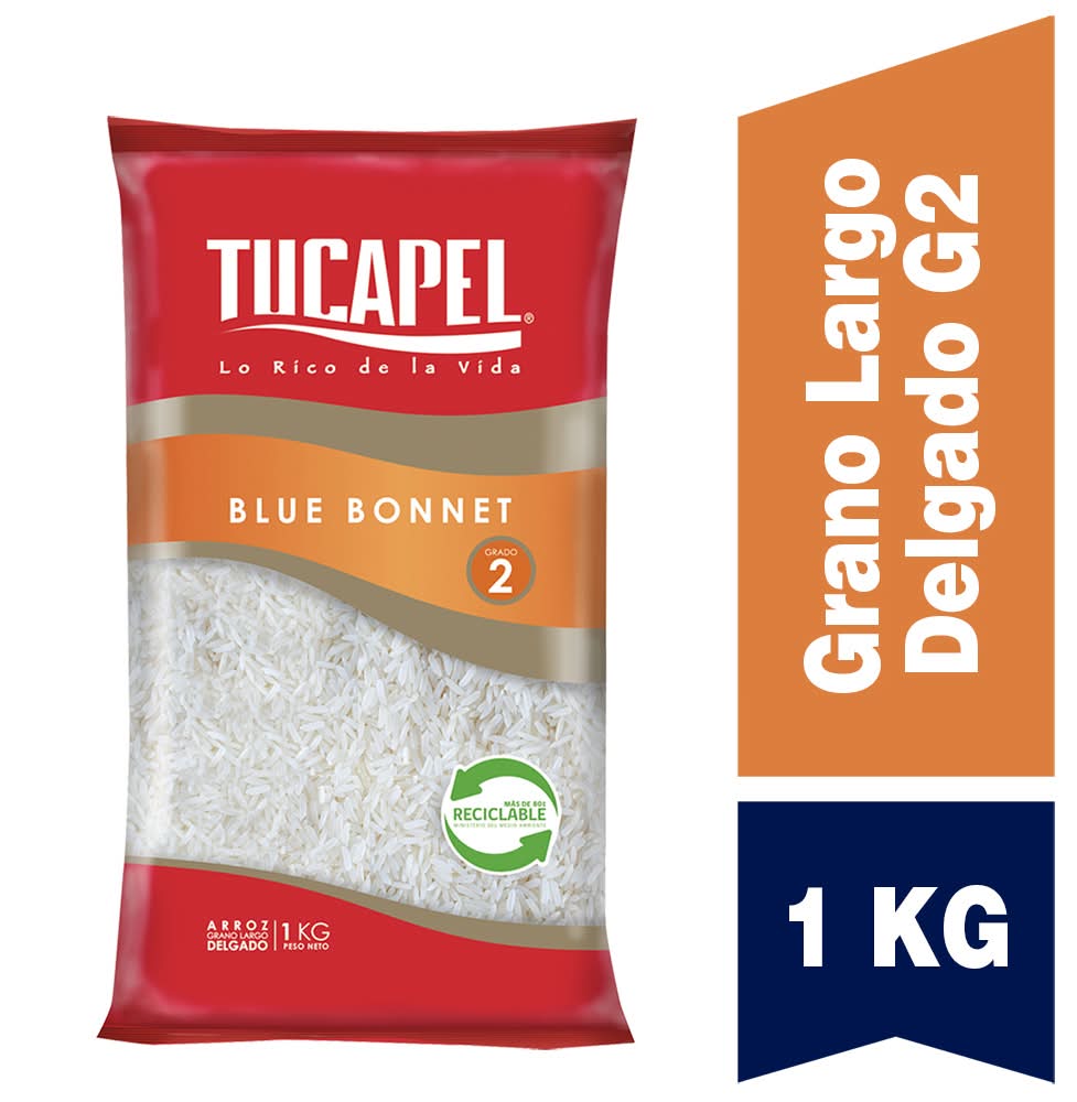 Tucapel · Arroz grado 2 grano largo y delgado blue bonnet (1 kg)