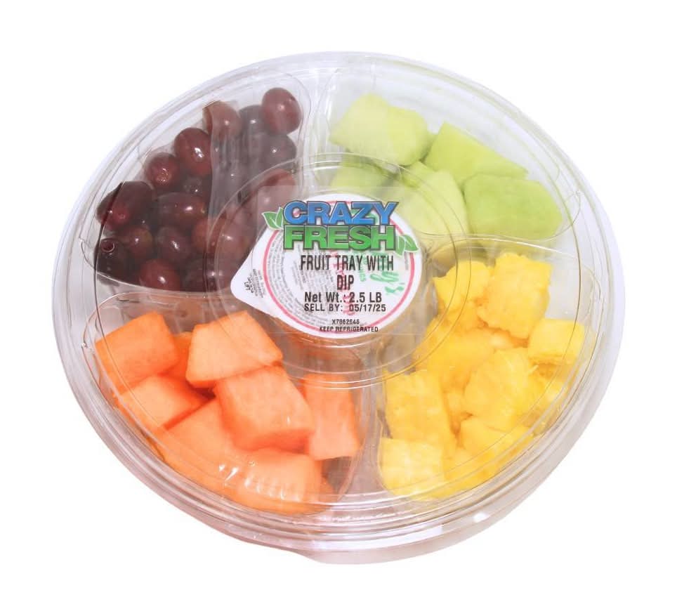 Crazy Fresh Cut Fruit Tray With Strawberries & Dip (2.5 lbs)