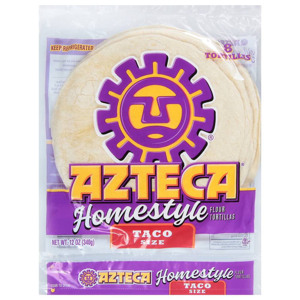 Azteca Taco Size Homestyle Flour Tortillas (12 oz)