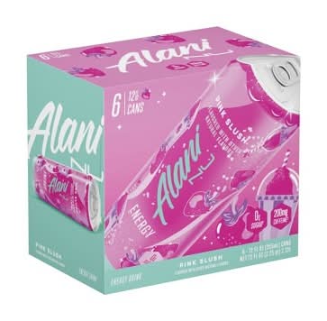 Alani Nu Sugar Free Energy Drink, Pink Slush (6 x 12 fl oz)