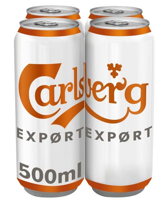 Carlsberg Export Lager Beer 4 X 500ml Cans (397087)