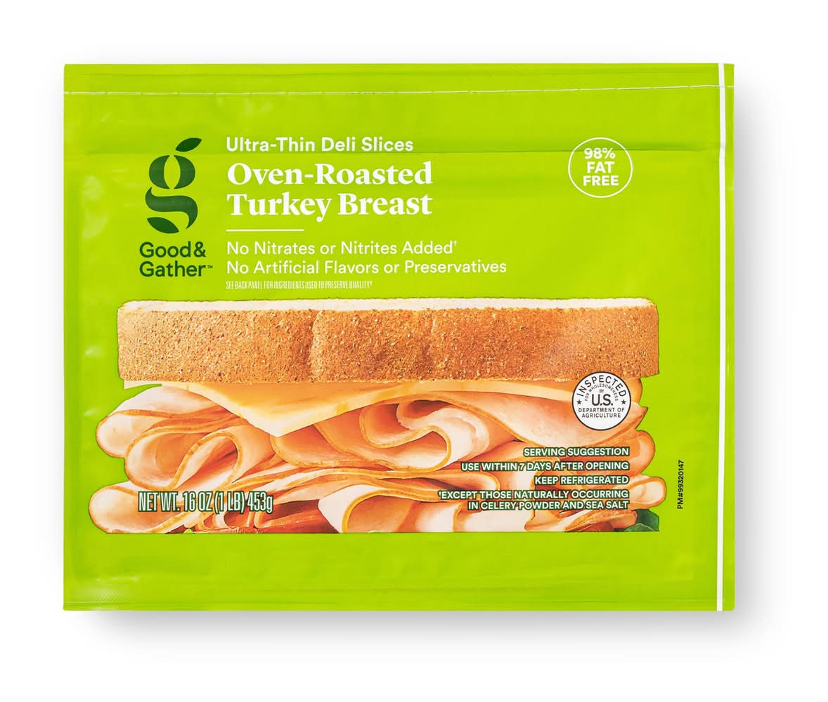 Good & Gather Oven Roasted Turkey Breast Ultra Roasted Deli Slices (16 oz)