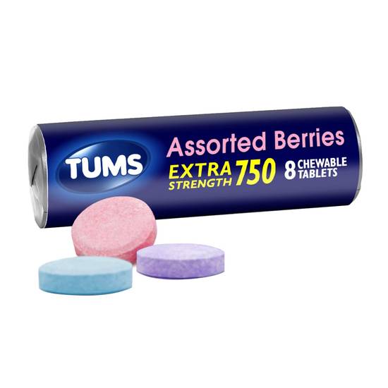 Tums Assorted Berries Antacid 8 tablets