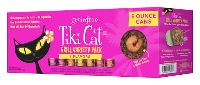 Tiki Cat Grill Variety Pack Wet Food, 6 oz., Count of 8