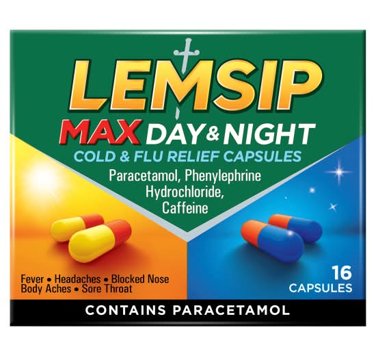 Lemsip Max Day & Night Cold & Flu Relief Capsules (32g)