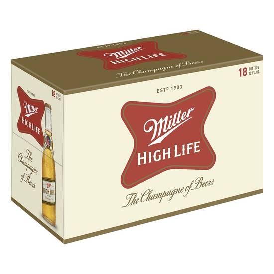 Miller · Domestic High Life Lager Beer (18 x 12 fl oz)