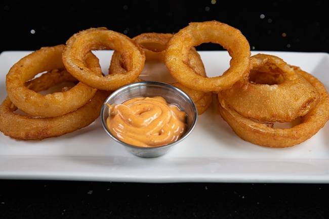Order OZZY ONION RINGS food online from Rock City Dogs store, Bay Shore on bringmethat.com