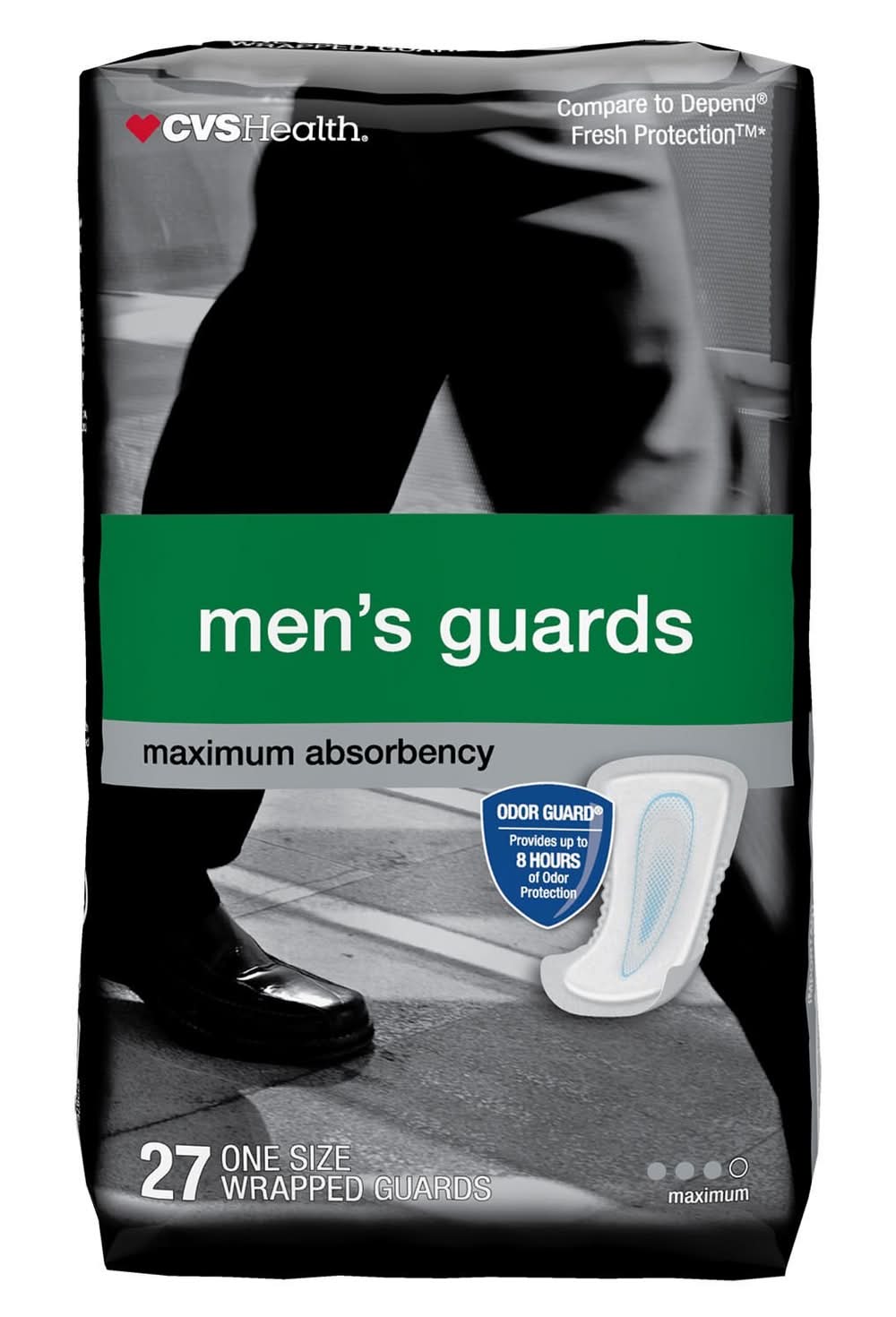 Cvs Guards For Men Maximum Absorbency, One Size, 27 Ct
