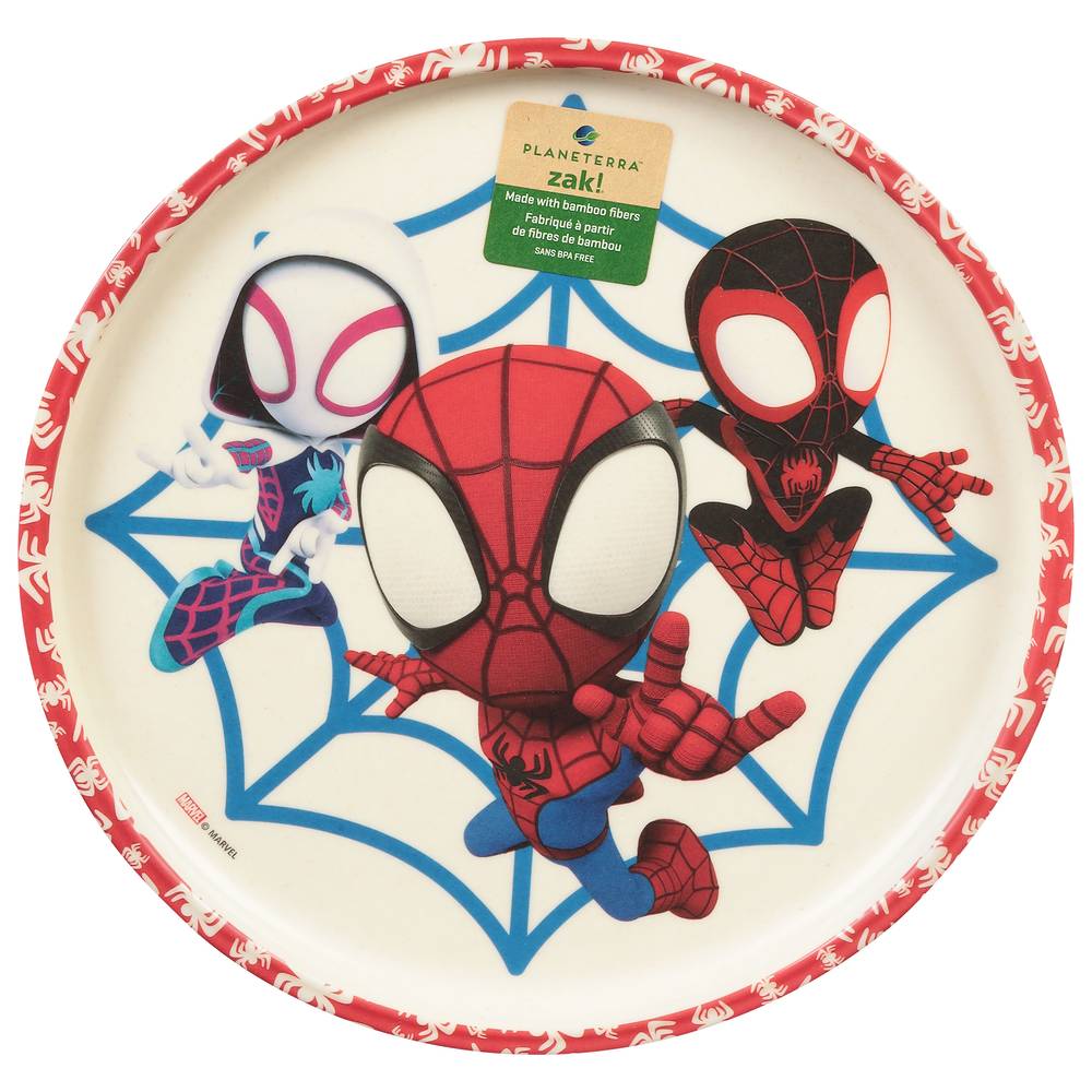 zak! Zak Bamboo Fiber Plate Spiderman