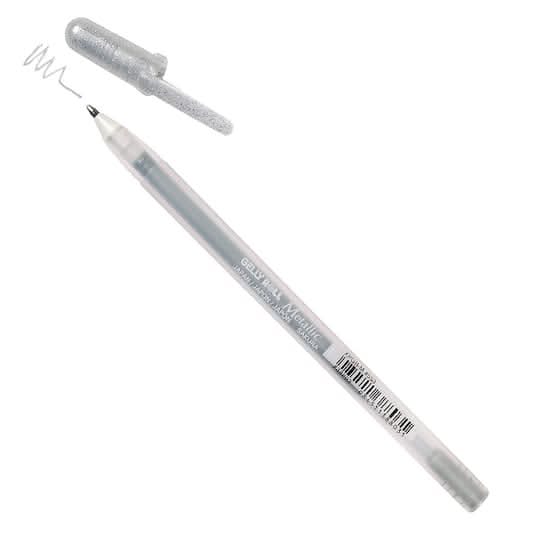Sakura Classic Medium Point Gel Pen, 0.8 mm, Metallic Silver