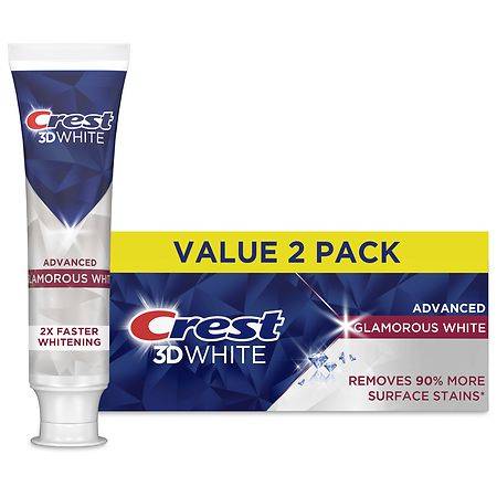 Crest 3D White Advanced Glamorous White Toothpaste - 3.3 oz x 2 pack
