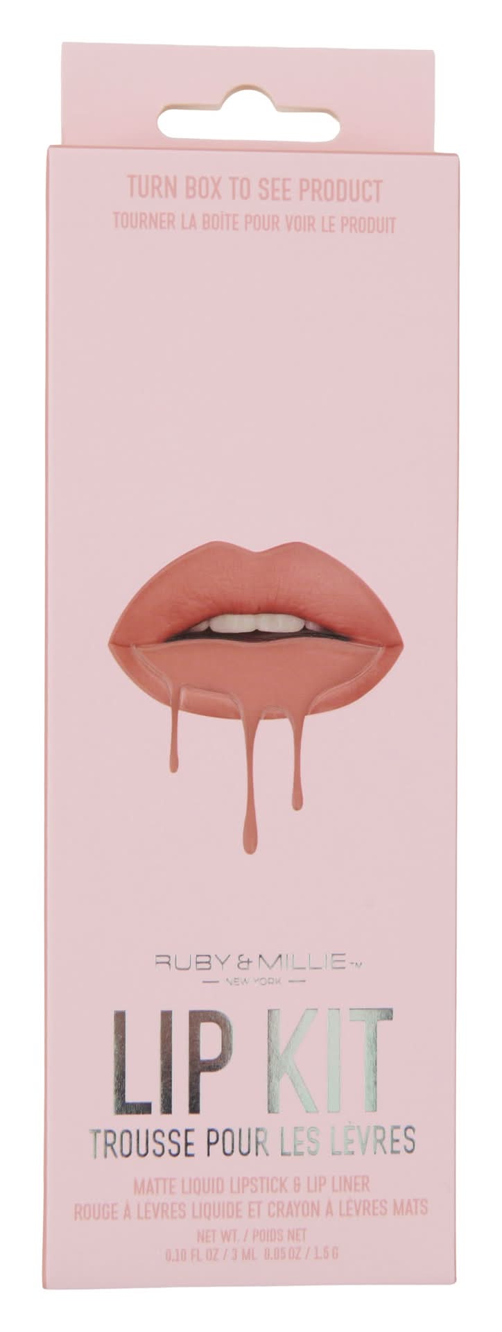 Ruby & Millie Matte Liquid Lipstick & Lip Liner Kit, Red (3 ml, 2 ct)