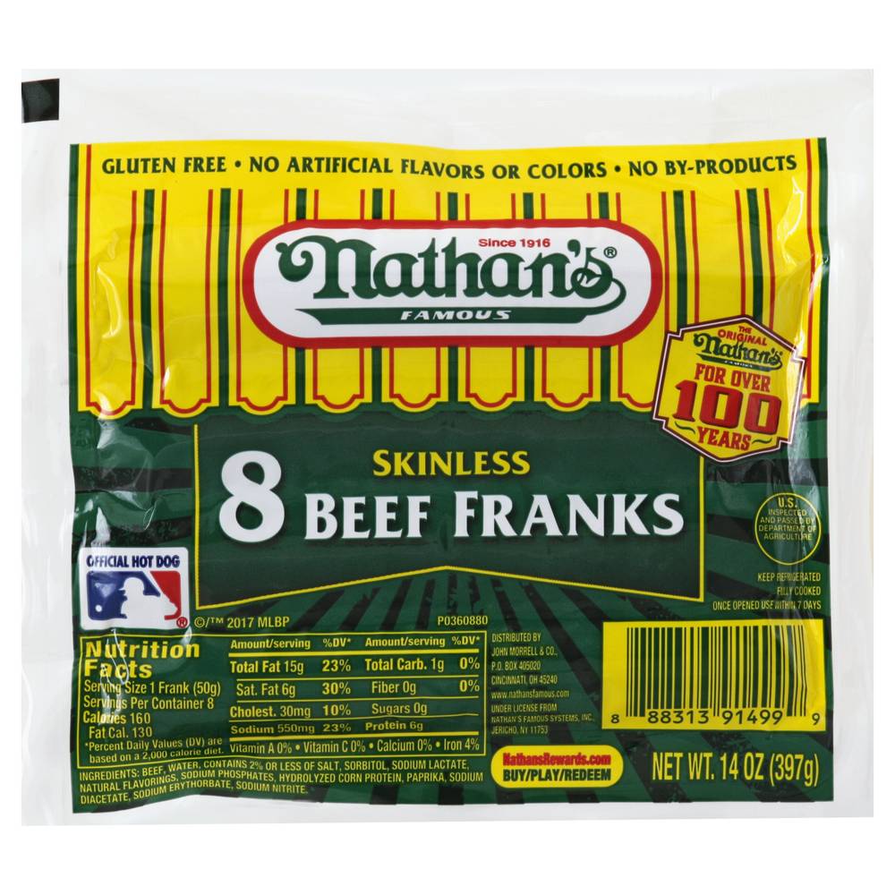 Nathan's Famous Skinless Beef Franks