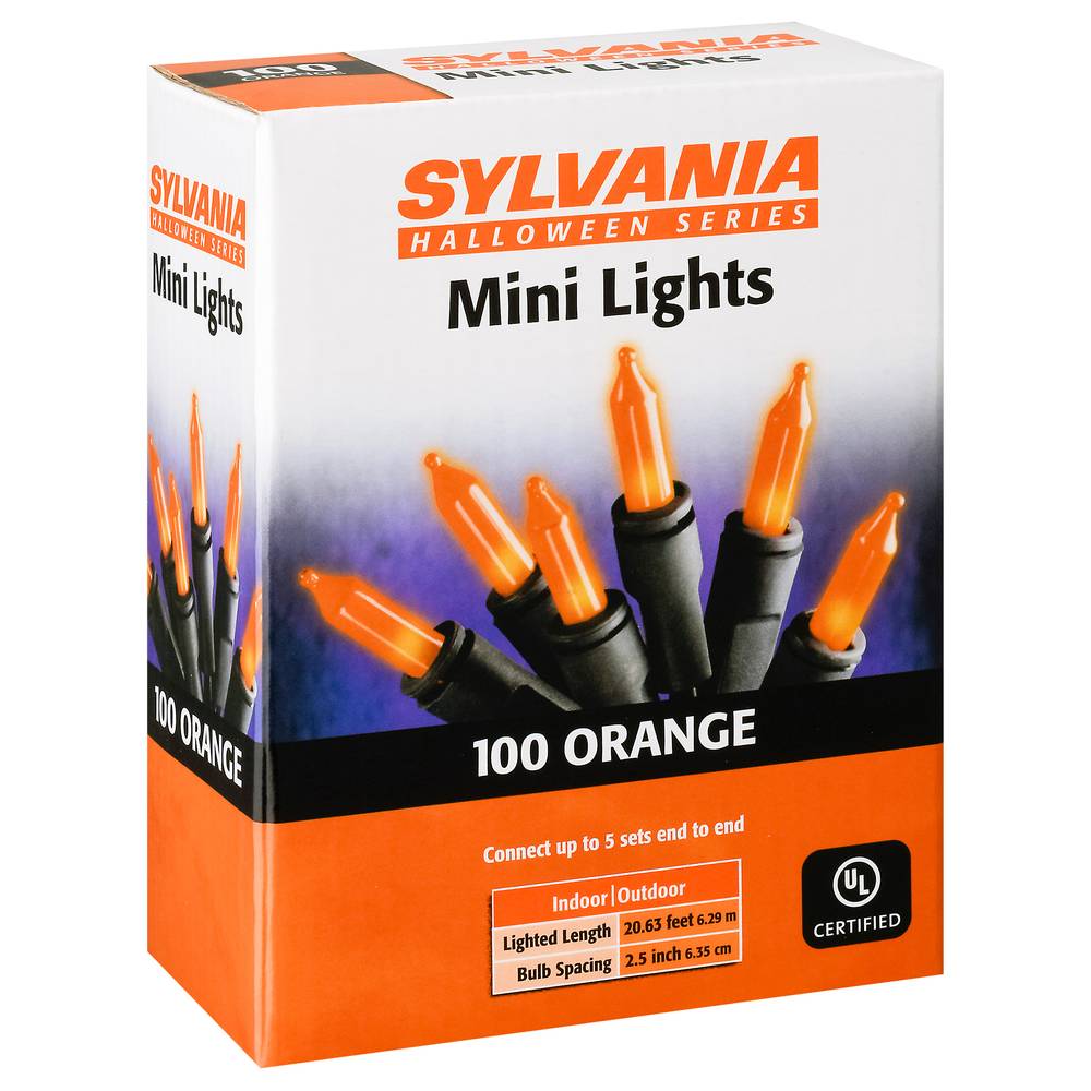 Sylvania 20.63 Indoor/Outdoor Halloween Orange Mini Lights