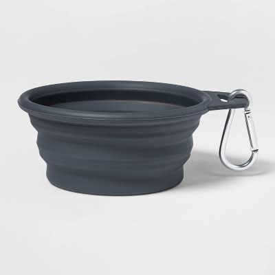 Boots & Barkley Collapsible Dog Bowl, Gray