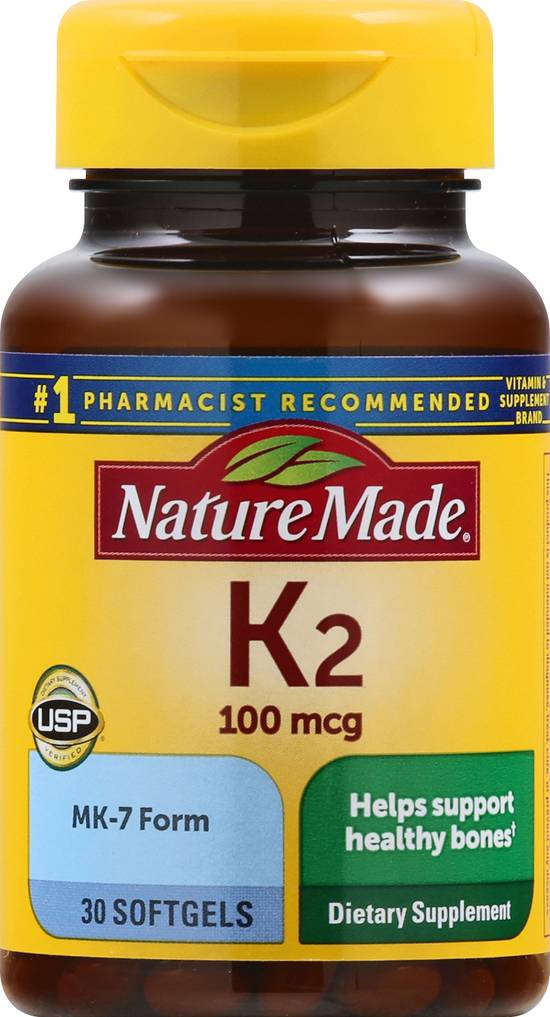 Nature Made Vitamin K2 100 Mcg Supplement Softgels (30 ct)