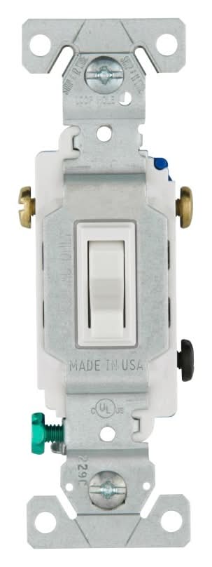 Eaton 15-amp 3-way Toggle Light Switch , White