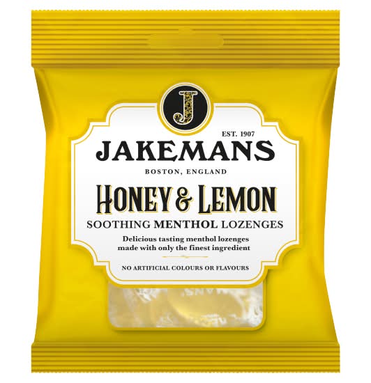 Jakemans Honey & Lemon, Soothing Menthol Lozenges (73g)