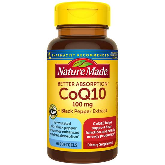 Nature Made CoQ10 Softgels,100 mg, 30 CT