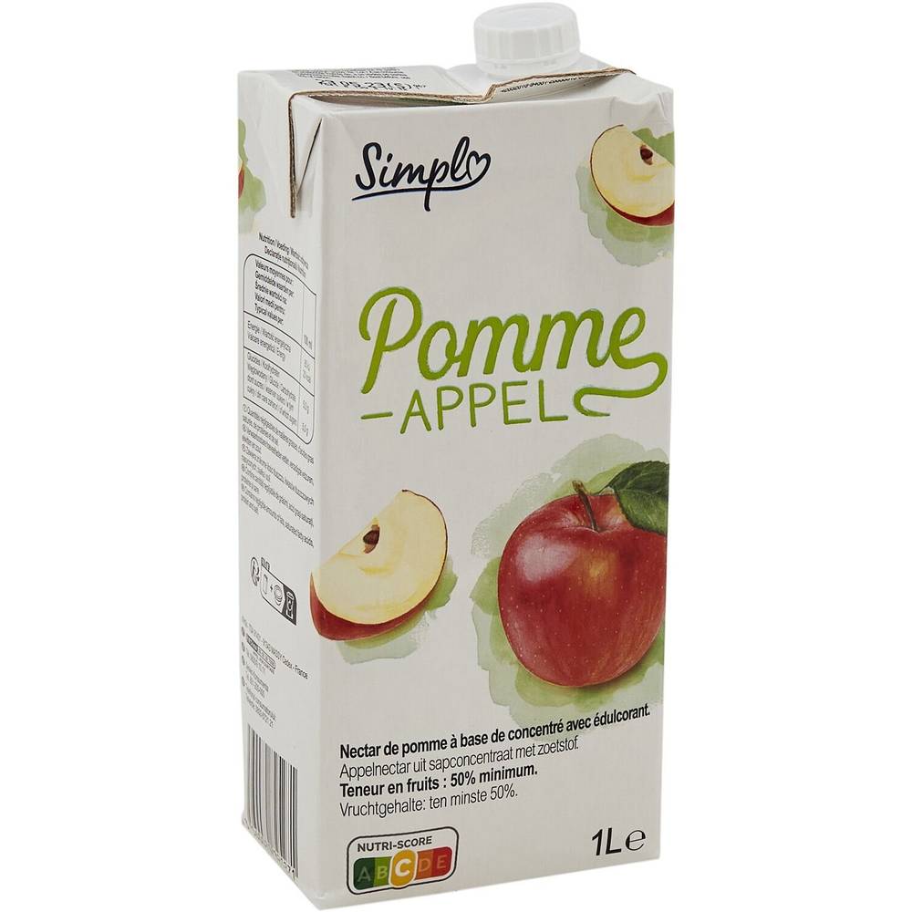 Simpl - Nectar pomme à base de concentré (1L)