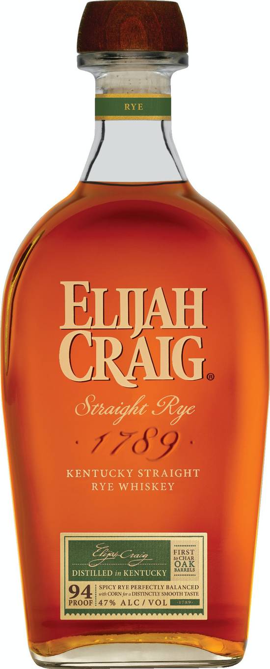 Elijah Craig Kentucky Straight Rye Whiskey (750 ml)