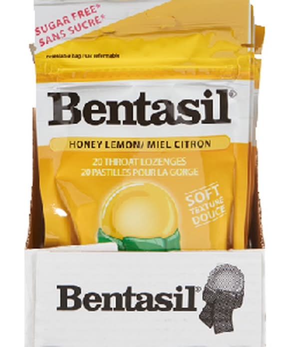 Bentasil Throat Lozenges, Honey Lemon (40 g)