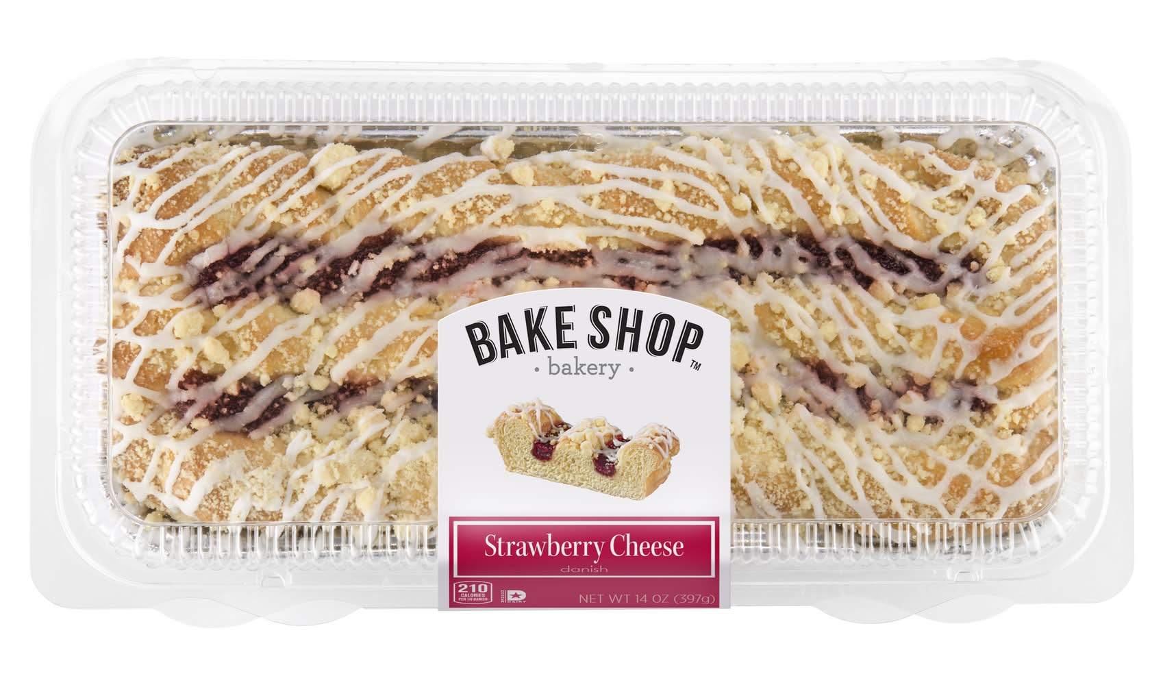 Bake Shop Bakery Danish, Strawberry Cheese (14 oz)