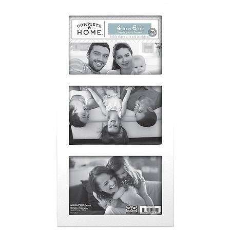 Complete Home 3 Opening Gallery Frame ( 4 inch x 6 inch/black-white)