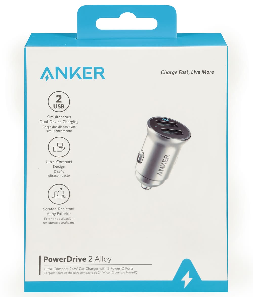 Anker Powerdrive 2 Alloy Car Charger (20 g)