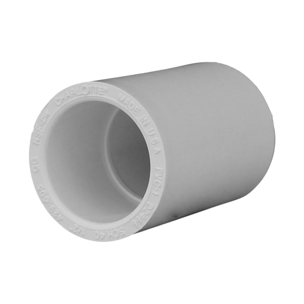 Charlotte Pipe 1/2-in Schedule 40 PVC Coupling (10-Pack) | PVC 02100C 0600HC