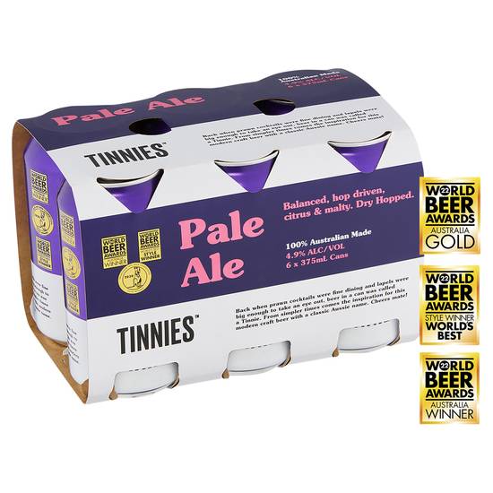 Tinnies Pale Ale Can 375mL X 6 pack