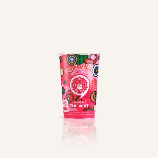 Bubble tea pêche fraise 48 cl.