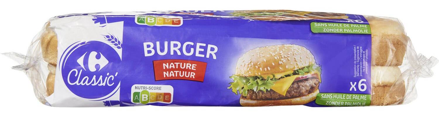 Carrefour Classic' - Pains spéciaux burger (330mg)