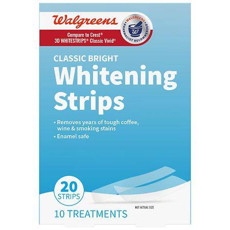 Walgreens Enamel Safe Easyfit Slip-Free Dry Touch Ultra Whitening Strips (20 ct)