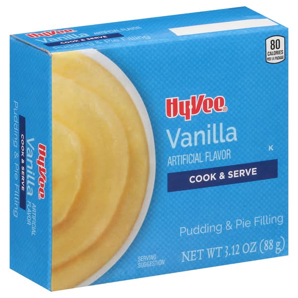 Hy-Vee Cook & Serve Pudding & Pie Filling Mix, Vanilla (3.12 oz)
