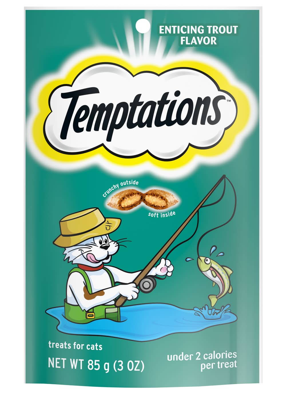 Temptations Classic Crunchy and Soft Cat Treats, Enticing Trout (3 oz)