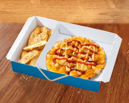 ピザBENTO チーズチキンバーガーピザ＋お好きなサイドPizza BENTO Cheese Chicken Burger Pizza + Any Side