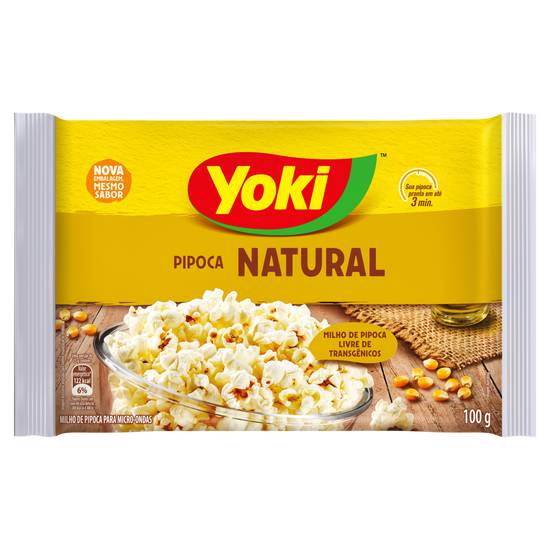 Yoki pipoca natural  para micro-ondas (100 g)