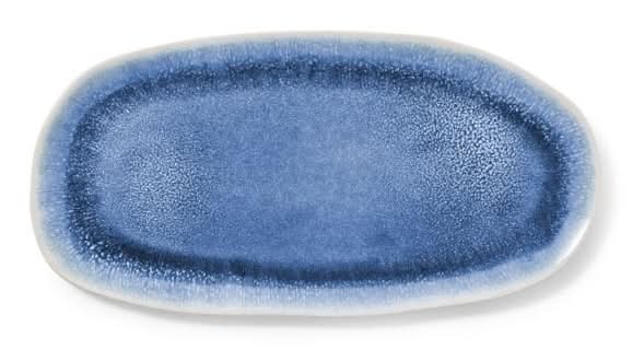 Sur La Table Cloud Oval Platter Blue 13.8"
