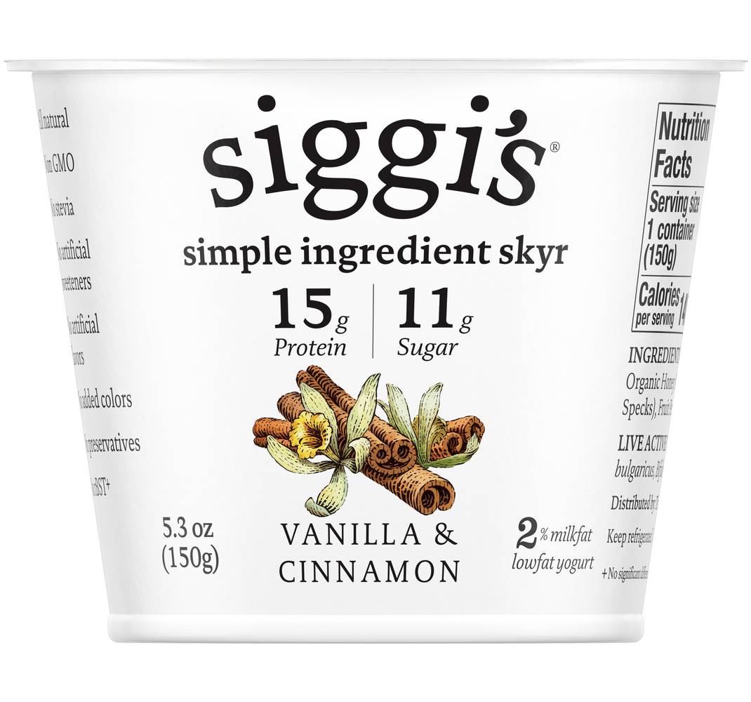 siggi's Low Fat Vanilla & Cinnamon Yogurt (5.3 oz)