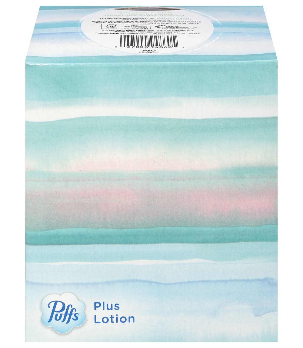 Puffs Plus Lotion Facial Tissue, 8.4x8.2 in (72 ct)