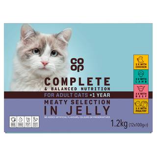 Co-op Meaty Selection in Jelly for Adult Cats +1 Year 12 x 100g (1.2kg)