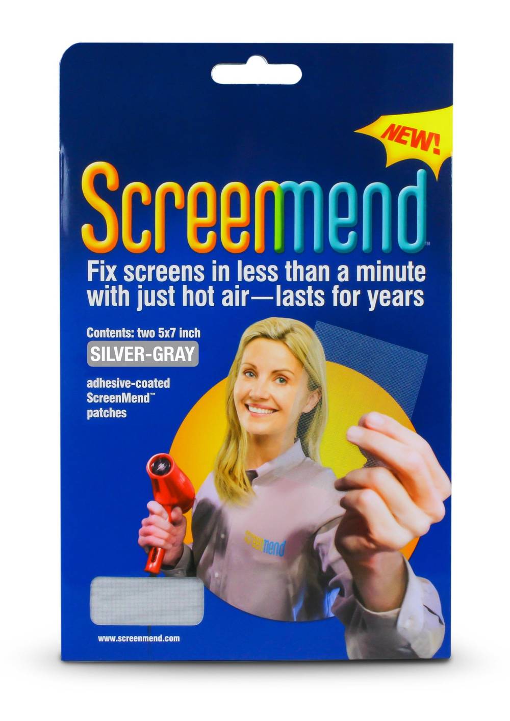 Screenmend Fiber Fix Window Screen Repair Kit, Gray