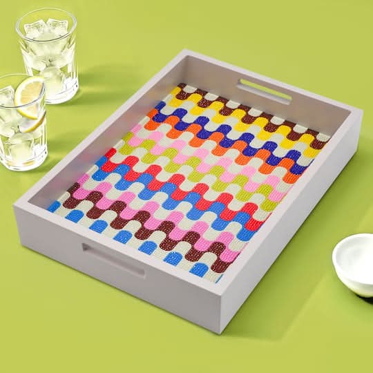 Jonathan Adler X Michaels 10" X 14" Wavy Lines Diamond Art Tray Kit
