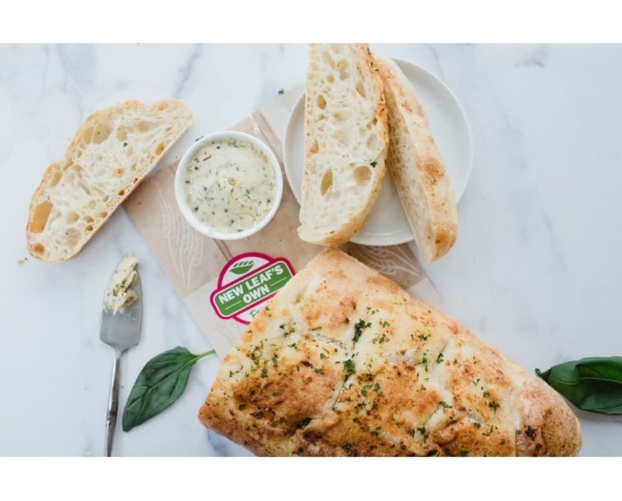 Housemade Roasted Garlic Pesto Ciabatta