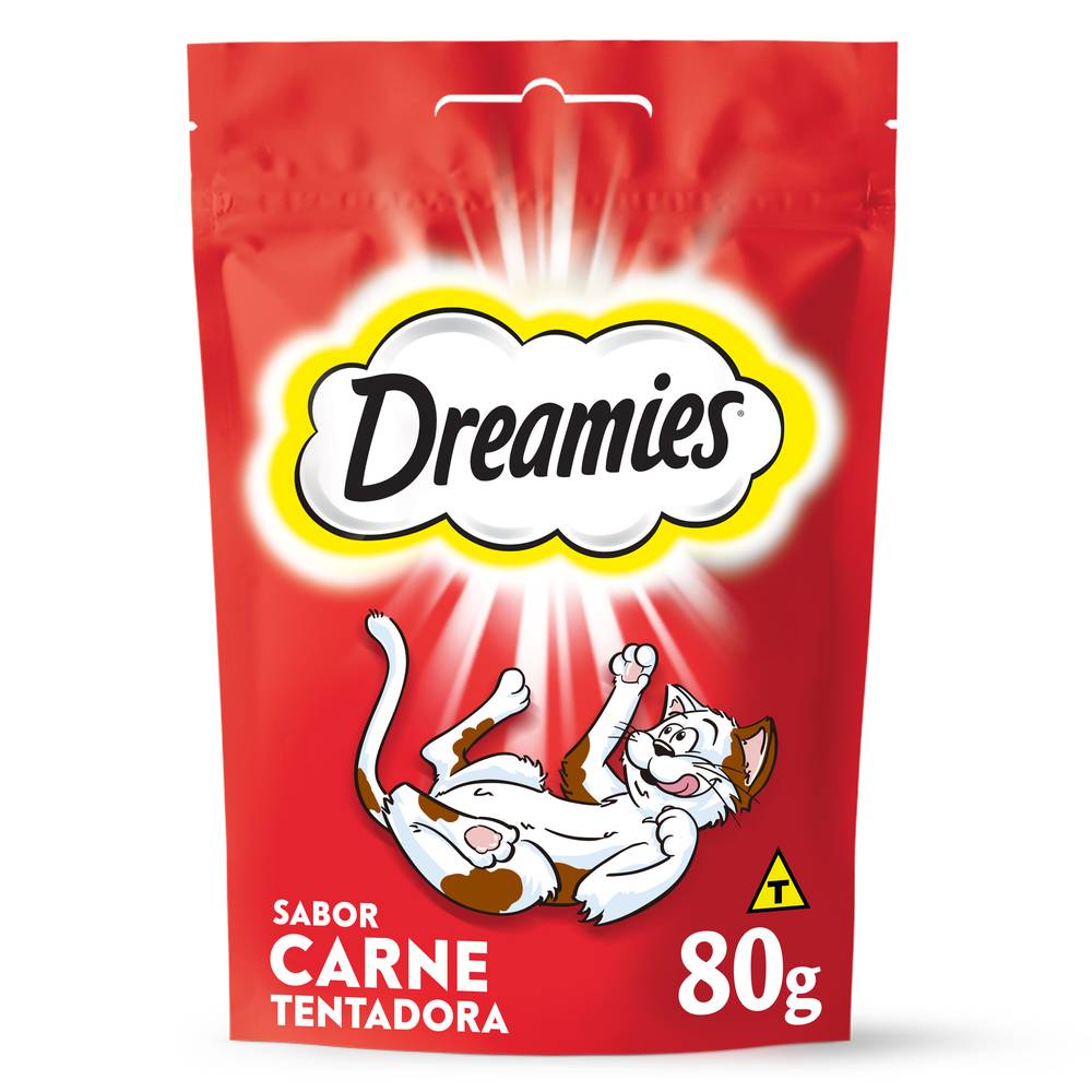 Dreamies petisco sabor carne tentadora para gatos (80 g)